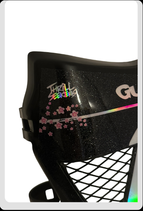 vented plate japanese flowers (metallic sparkle)
