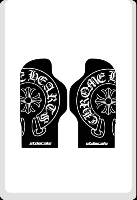 chrome hearts gt2000 fork guard decals